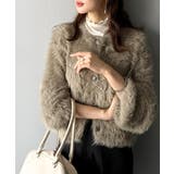 ベージュ | ふわふわ素材がシーズンムードを盛り上げる♪シャギーカーディガン | Classical Elf 