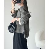 深めのネックが大人の抜け感をプラス◎WFACE Vネック配色ニットPO | Classical Elf  | 詳細画像12 