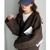 深めのネックが大人の抜け感をプラス◎WFACE Vネック配色ニットPO | Classical Elf  | 詳細画像13 