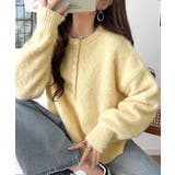 ベイビーイエロー | 豊富な7色展開！お気に入りの色を見つけよう！ふんわり起毛ヘンリーネックニット | Classical Elf 