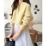 豊富な7色展開！お気に入りの色を見つけよう！ふんわり起毛ヘンリーネックニット | Classical Elf  | 詳細画像46 