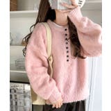 豊富な7色展開！お気に入りの色を見つけよう！ふんわり起毛ヘンリーネックニット | Classical Elf  | 詳細画像57 