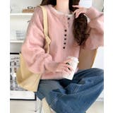 豊富な7色展開！お気に入りの色を見つけよう！ふんわり起毛ヘンリーネックニット | Classical Elf  | 詳細画像58 
