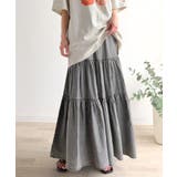 ヴィンテージ感漂う。綿100％ シワ加工デニムティアードスカート | Classical Elf  | 詳細画像12 