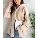 ベージュ | 主役級!今日の可愛いを格上げ! ダブルジップペプラムマシュマロダンボールパーカー | Classical Elf