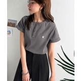 すっきり華奢魅せ。袖ロールアップ胸刺繍入りヘンリーネックリブTシャツ (半袖) | Classical Elf | 詳細画像24