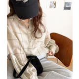 ほんのり透けるチェック柄で、涼しげにこなれる。胸ポケット付きオーバーサイズシアー… | Classical Elf  | 詳細画像30 
