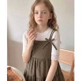 【キッズ】親子リンクコーデ可能◎サッカー素材リボンデザインキャミワンピ | Classical Elf kids | 詳細画像17 