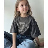【キッズ】親子リンクコーデ可能◎綿100%カレッジピグメント袖フリルTシャツ | Classical Elf kids | 詳細画像8 