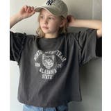 【キッズ】親子リンクコーデ可能◎綿100%カレッジピグメント袖フリルTシャツ | Classical Elf kids | 詳細画像9 
