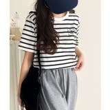 【キッズ】親子リンクコーデも楽しめる！綿100%らくがき風刺繍 無地＆ボーダー柄… | Classical Elf kids | 詳細画像37 