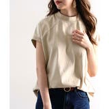 ベージュ | 綿100%の着心地、大人のモックネックラグランTシャツ | Classical Elf