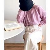 ピンク | てろんとしなやか。ギャザー袖バンドカラーシャツ | Classical Elf