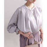 てろんとしなやか。ギャザー袖バンドカラーシャツ | Classical Elf | 詳細画像4