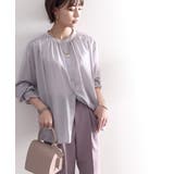 てろんとしなやか。ギャザー袖バンドカラーシャツ | Classical Elf | 詳細画像6