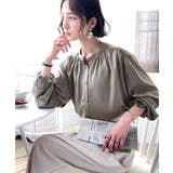 てろんとしなやか。ギャザー袖バンドカラーシャツ | Classical Elf | 詳細画像8