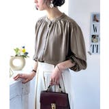 てろんとしなやか。ギャザー袖バンドカラーシャツ | Classical Elf | 詳細画像15