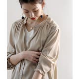 てろんとしなやか。ギャザー袖バンドカラーシャツ | Classical Elf | 詳細画像19