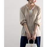 てろんとしなやか。ギャザー袖バンドカラーシャツ | Classical Elf | 詳細画像20