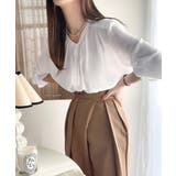 てろんとしなやか。ギャザー袖バンドカラーシャツ | Classical Elf | 詳細画像3