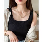 ランダムリブ スクエア無地2wayタンクトップ | Classical Elf | 詳細画像26