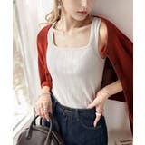 ブラック | ランダムリブ スクエア無地2wayタンクトップ | Classical Elf