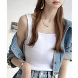 ランダムリブ スクエア無地2wayタンクトップ | Classical Elf | 詳細画像2