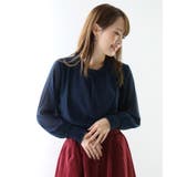 ネイビー | シアー素材で優しい印象に◎シアー袖ブラウス ブラウス トップス | Classical Elf