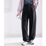 深めのタックが印象的なウエストタックハイウエストデニム＆チノセミワイドパンツ≪S… | Classical Elf  | 詳細画像4 