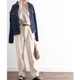 深めのタックが印象的なウエストタックハイウエストデニム＆チノセミワイドパンツ≪S… | Classical Elf  | 詳細画像18 