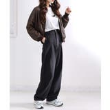 深めのタックが印象的なウエストタックハイウエストデニム＆チノセミワイドパンツ≪S… | Classical Elf  | 詳細画像8 