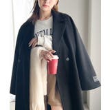 定番、レトロシルエット。ダブルテーラードロングコート | Classical Elf  | 詳細画像17 