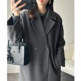 定番、レトロシルエット。ダブルテーラードロングコート | Classical Elf  | 詳細画像20 