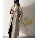 定番、レトロシルエット。ダブルテーラードロングコート | Classical Elf  | 詳細画像34 