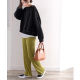 ブラック | バックステッチショート丈オーバーサイズシンプル無地スウェット(長袖) | Classical Elf