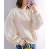 アイボリー | バックステッチショート丈オーバーサイズシンプル無地スウェット(長袖) | Classical Elf