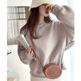 グレージュ | バックステッチショート丈オーバーサイズシンプル無地スウェット(長袖) | Classical Elf