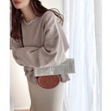 バックステッチショート丈オーバーサイズシンプル無地スウェット(長袖) | Classical Elf | 詳細画像3