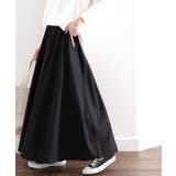 ブラック | リラックスコットンリネンスカート | Classical Elf