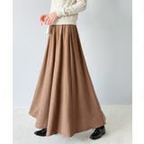 モカブラウン | リラックスコットンリネンスカート | Classical Elf