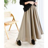 サンドベージュ | リラックスコットンリネンスカート | Classical Elf