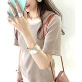 グレージュ | ショート丈 コットンリブカットソー(半袖) | Classical Elf 