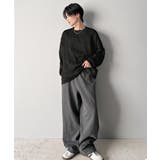 ゆるさとスタイリッシュを両立。オーバーサイズウェーブ柄ジャガード長袖Tシャツ | Classical Elf Men | 詳細画像16