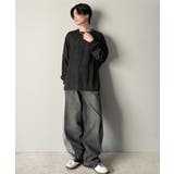 ゆるさとスタイリッシュを両立。オーバーサイズウェーブ柄ジャガード長袖Tシャツ | Classical Elf Men | 詳細画像18