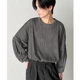ゆるさとスタイリッシュを両立。オーバーサイズウェーブ柄ジャガード長袖Tシャツ | Classical Elf Men | 詳細画像19