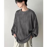 ゆるさとスタイリッシュを両立。オーバーサイズウェーブ柄ジャガード長袖Tシャツ | Classical Elf Men | 詳細画像21