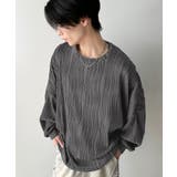 ゆるさとスタイリッシュを両立。オーバーサイズウェーブ柄ジャガード長袖Tシャツ | Classical Elf Men | 詳細画像22