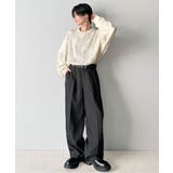 ゆるさとスタイリッシュを両立。オーバーサイズウェーブ柄ジャガード長袖Tシャツ | Classical Elf Men | 詳細画像30