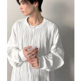 ゆるさとスタイリッシュを両立。オーバーサイズウェーブ柄ジャガード長袖Tシャツ | Classical Elf Men | 詳細画像5