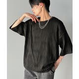涼しくキマる、大人のリラックス。オーバーサイズウェーブ柄ジャガード半袖Tシャツ | Classical Elf Men | 詳細画像7